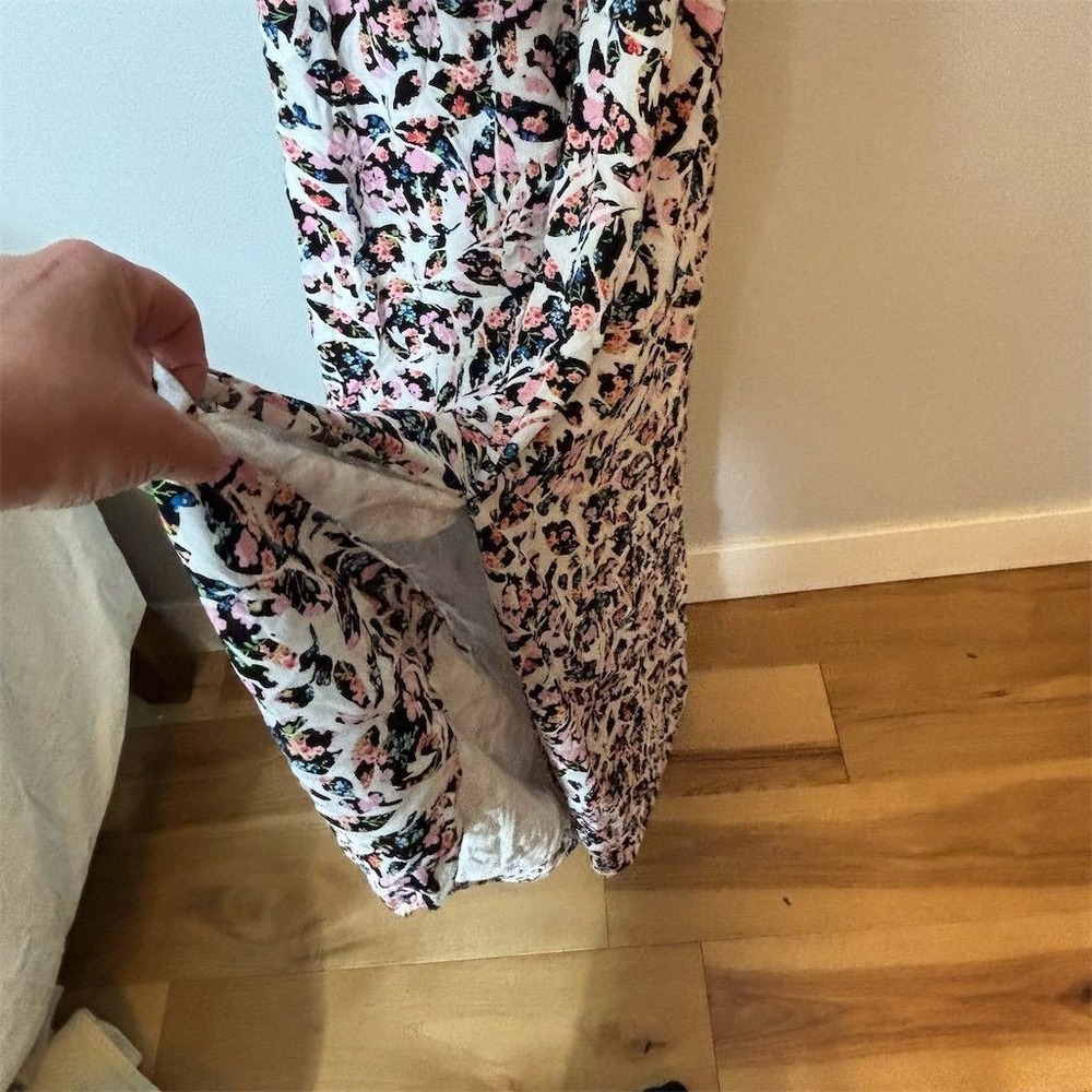 Floral Pink and Black Smocked Maxi Dress - Picture 5 of 9
